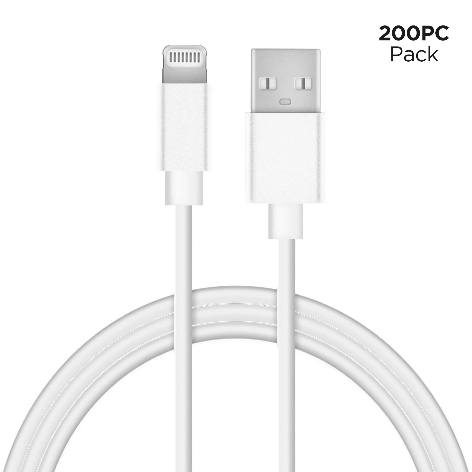 Hypergear USB to Mfi Lightning Rounded Cable 3Ft Bulk 200Pc Pack