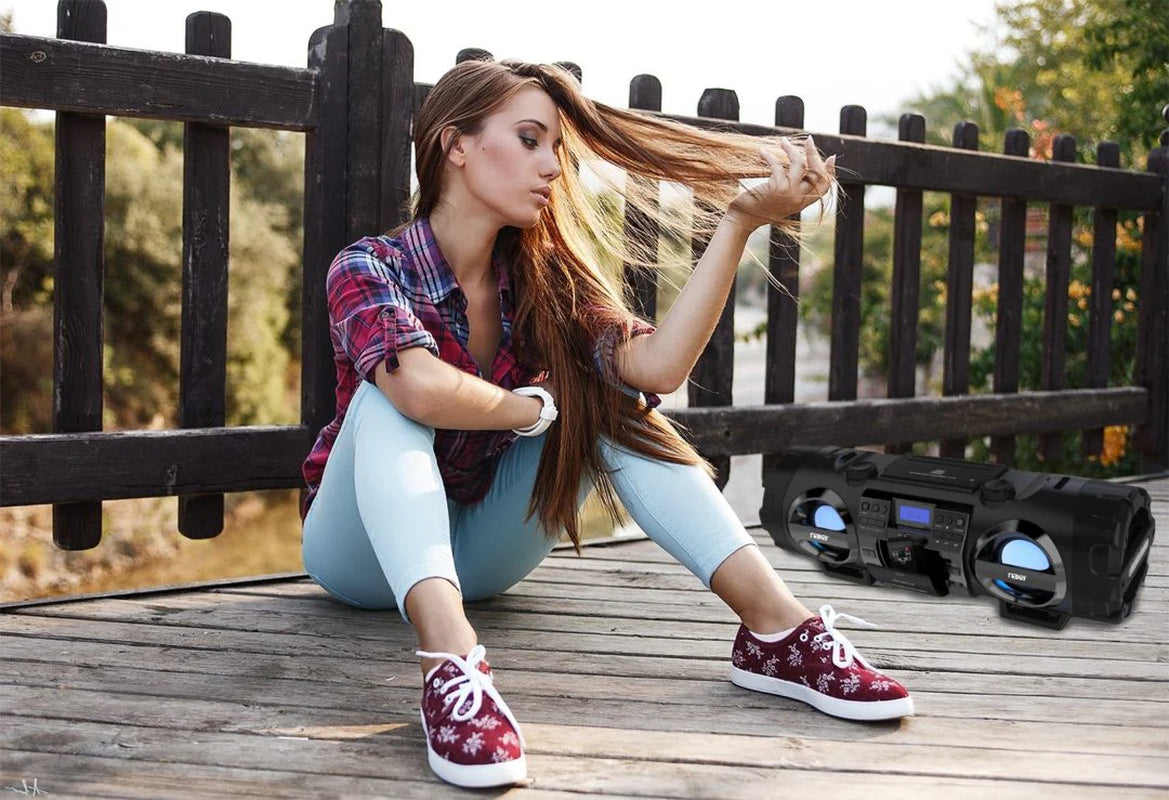 Naxa MP3 & CD Bass Reflex Boombox & PA System with Bluetooth (NPB-262)