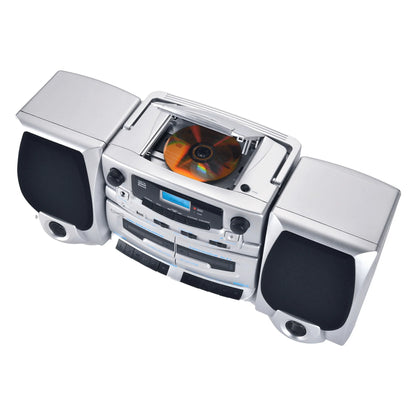 Supersonic Bluetooth Audio System with Double Cassette Recorder & Built-In Mic (SC-2121BT)