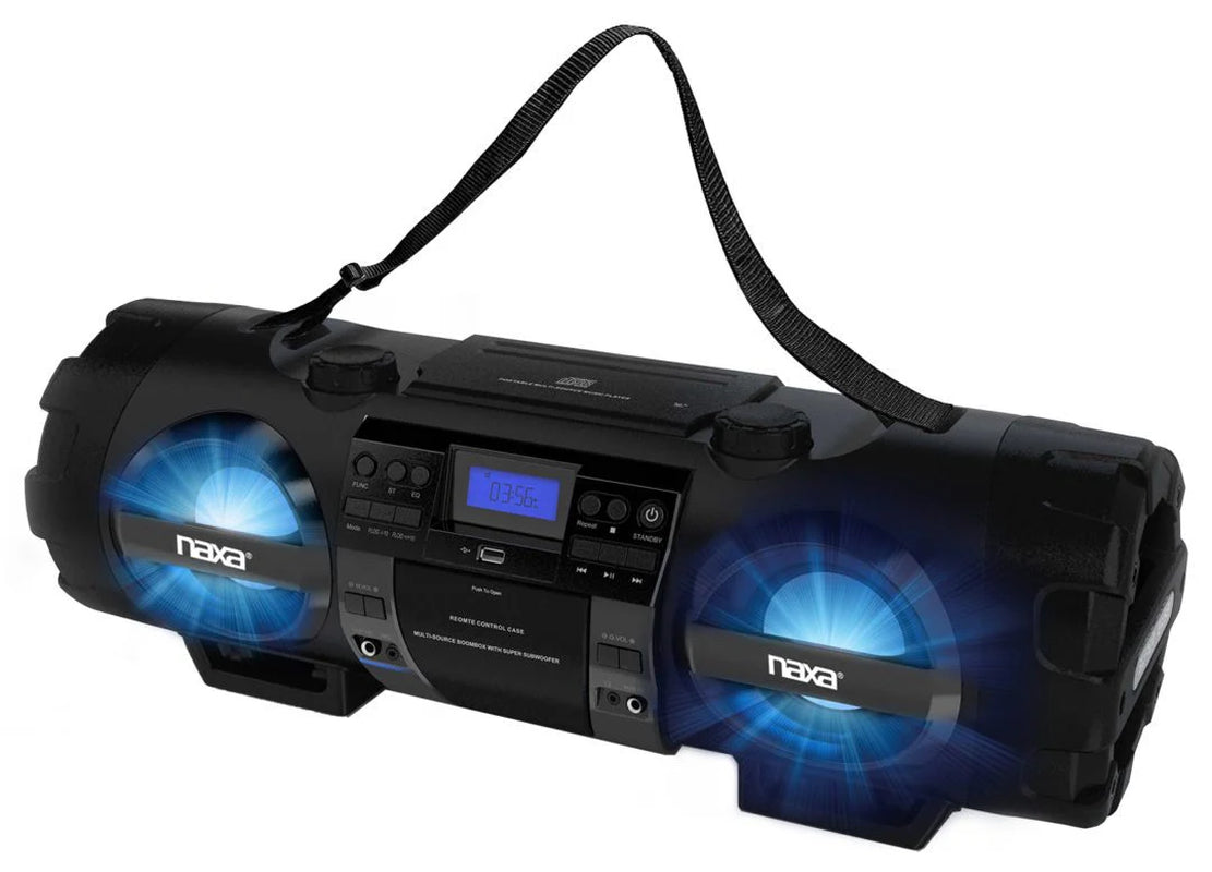 Naxa MP3 & CD Bass Reflex Boombox & PA System with Bluetooth (NPB-262)