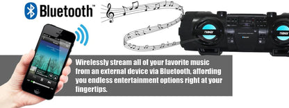 Naxa MP3 & CD Bass Reflex Boombox & PA System with Bluetooth (NPB-262)